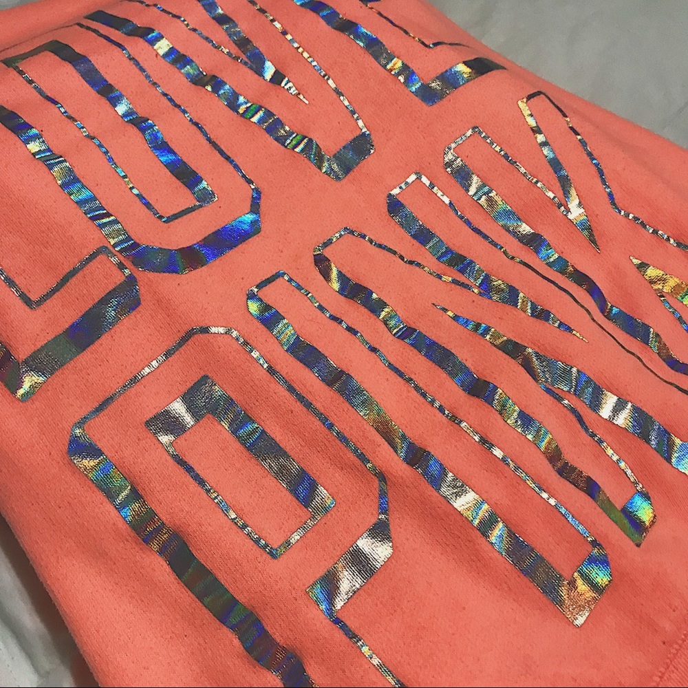 Size M coral VS PINK zip up sweatshirt